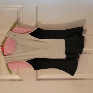 ATKO Black Tan Fitted Ruffled Top XS